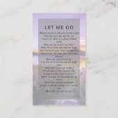 Gedenkkarte | Lavendel Telefonnummerkarte (Rückseite)