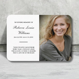 Gedenkkarte mit Foto Beerdigung Schwarz und Weiß Visitenkarte