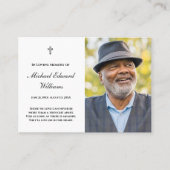 Gedenkkarte mit Foto Beerdigung Visitenkarte (Vorderseite)