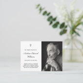 Gedenkkarte mit Foto Beerdigung Visitenkarte (Stehend Vorderseite)