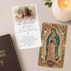 Gedenkkarte mit Foto und Gebet für Guadalupe 'In L