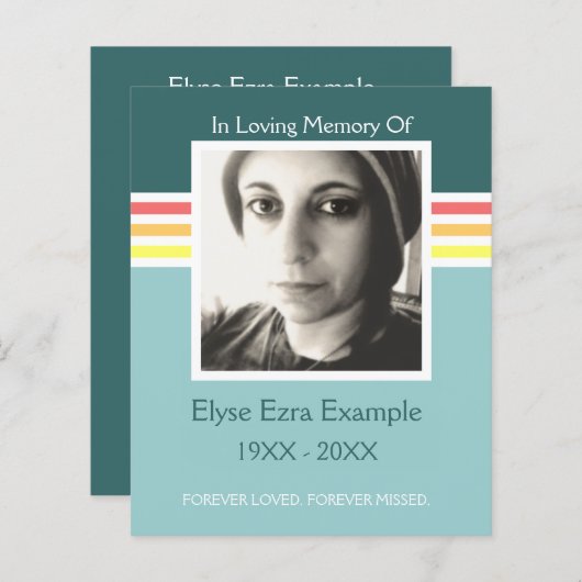 Gedenkkarte Mod (Vorne/Hinten)