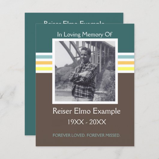 Gedenkkarte Mod (Vorne/Hinten)