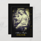 Gedenkkarte oder Bestattungskarte - mit Engel Save The Date (Vorne/Hinten)