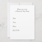 Gedenkkarte Party Einladung mit Blume in (Rückseite)