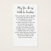 Gedenkkarte Patriotic Butterfly (Rückseite)