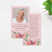Gedenkkarte | Rosa Blume (Schreibtisch)