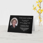 Gedenkkarte (schwarz) karte (Gelbe Blume)