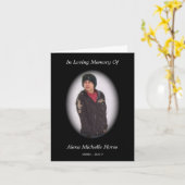 Gedenkkarte (schwarz) karte (Gelbe Blume)