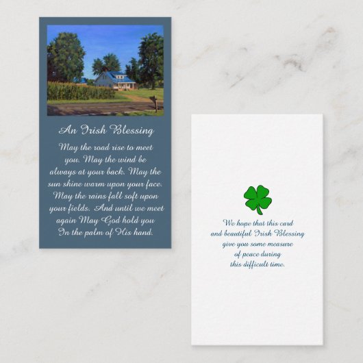 Gedenkkarte segnen visitenkarte (Vorne/Hinten)