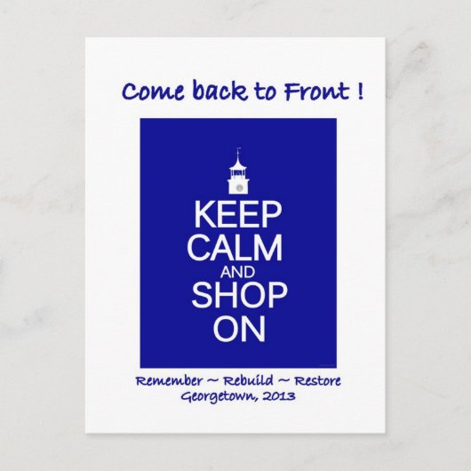 Gedenkkarte Shop Georgetown SC Postkarte (Vorderseite)