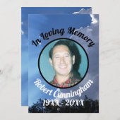 Gedenkkarte Sun Rays and Clouds Foto Einladung (Vorne/Hinten)