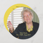 Gedenkkarte, Verstorbene Nachricht, Beerdigung, To Einladung (Vorne/Hinten)