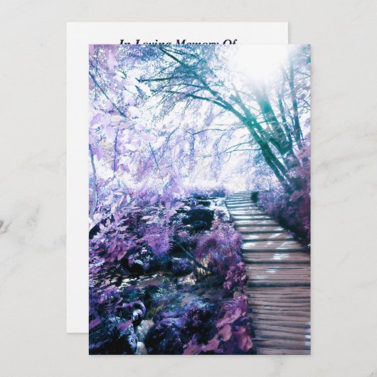 Gedenkkarte verzauberter Pfad Programm (Vorne/Hinten)