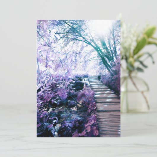 Gedenkkarte verzauberter Pfad Programm (Stehend Vorderseite)