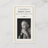 Gedenkkarte Visitenkarte (Vorderseite)