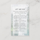 Gedenkkarte | Wald Telefonnummerkarte (Rückseite)