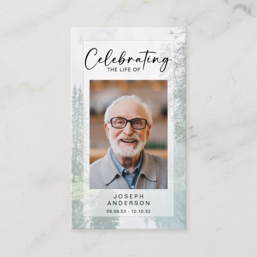 Gedenkkarte | Wald Telefonnummerkarte (Vorderseite)