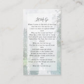 Gedenkkarte | Wald Telefonnummerkarte (Rückseite)