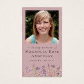 Gedenkkarte | Wildblume Lavendel (Vorderseite)