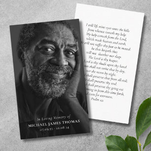 Gedenkkarte zum Foto-Tribut Visitenkarte