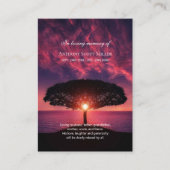 Gedenkkarte zum Thema Sonnenuntergang Foto Visitenkarte (Vorderseite)