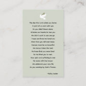 Gedenkkarte zur Beerdigung der Florentove Visitenkarte (Rückseite)