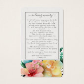 Gedenkkarte zur Beerdigung des Fotos (Rückseite)