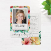 Gedenkkarte zur Beerdigung des Fotos (Schreibtisch)