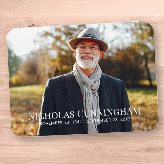 Gedenkkarte zur Beerdigung Klassischer Foto-Karte Magnet