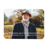 Gedenkkarte zur Beerdigung Klassischer Foto-Karte Magnet (Horizontal)