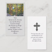 Gedenkkarte zur Beerdigung - Sympathie Visitenkarte (Vorne/Hinten)