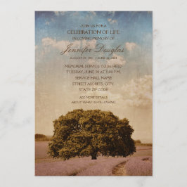 Gedenkkarten für Bestattungsbaum-Lavendel Einladung