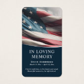 Gedenkkarten für Blaue Amerikanische Flagge (Vorderseite)