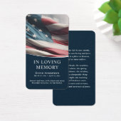 Gedenkkarten für Blaue Amerikanische Flagge (Schreibtisch)