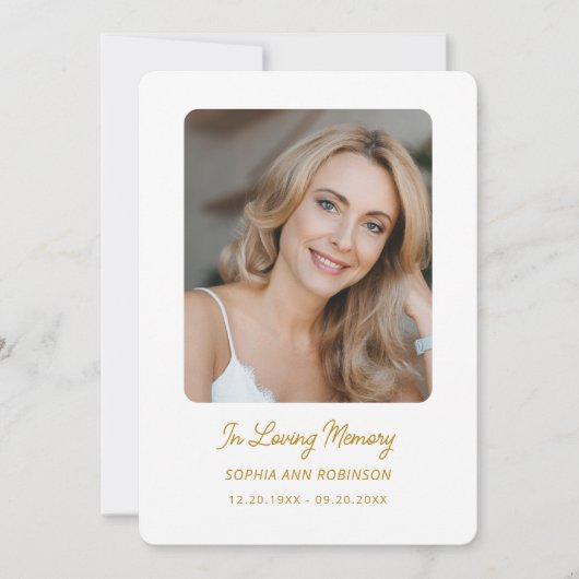 Gedenkkarten für das Beerdigungs-Beileid Einladung (Vorderseite)