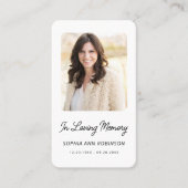 Gedenkkarten für das Beerdigungs-Beileid Visitenkarte (Vorderseite)