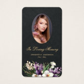 Gedenkkarten für das Black Gold Floral Foto (Vorderseite)