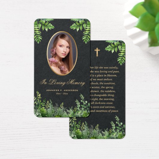 Gedenkkarten für das Black Gold Greenery Foto (Schreibtisch)