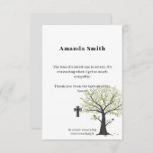 Gedenkkarten für die Wohltätigkeit mit Baum Dankeskarte (Vorne/Hinten)