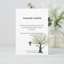 Gedenkkarten für die Wohltätigkeit mit Baum