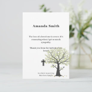Gedenkkarten für die Wohltätigkeit mit Baum Dankeskarte