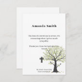 Gedenkkarten für die Wohltätigkeit mit Baum Dankeskarte (Vorne/Hinten)