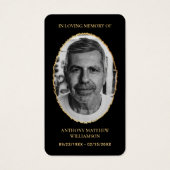 Gedenkkarten für Schwarz/Gold-Foto (Vorderseite)