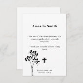 Gedenkkarten für Wohltätigkeiten mit Blume Dankeskarte (Vorne/Hinten)