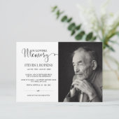 Gedenkkarten mit individueller Foto-Einladung (Stehend Vorderseite)