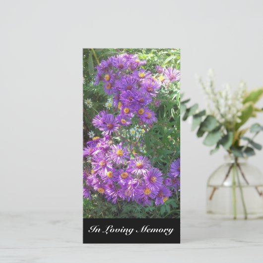 Gedenkkarten "Purple Flowers" (Stehend Vorderseite)