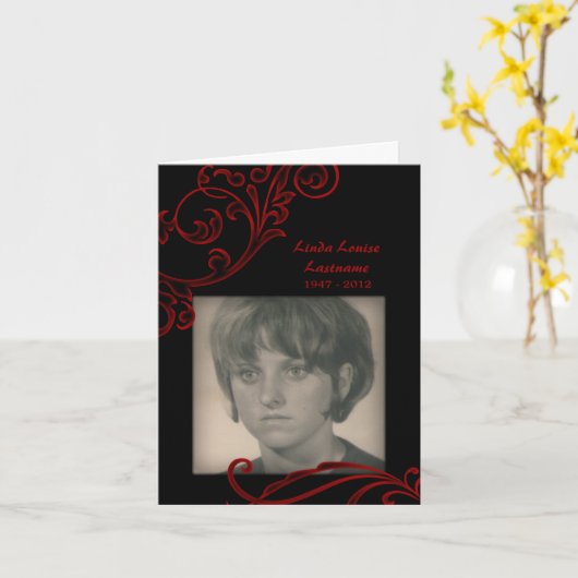 Gedenkkarten : rot geblüht karte (Gelbe Blume)