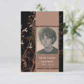 Gedenkkarten : Silhouette Einladung (Stehend Vorderseite)