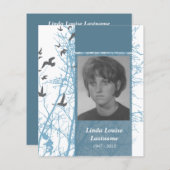 Gedenkkarten Silhouette Vögel (Vorne/Hinten)